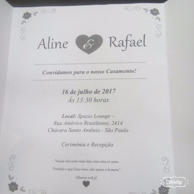 Nosso convite impresso (teste)