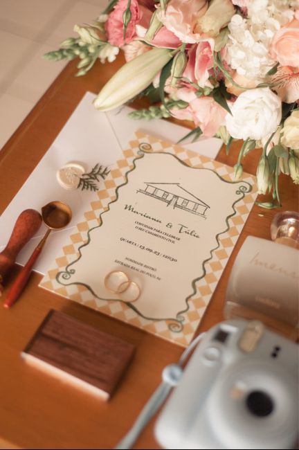 Convite comemoração de casamento civil - 2