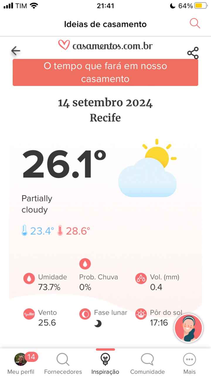 Quer saber qual a previsão do tempo para o seu Dia C? Clique AQUI 👇 - 1