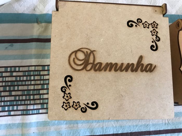 Caixinhas para convidar padrinho , madrinhas e daminhas - 3