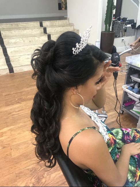 Fiz o teste da Make e do penteado - 4