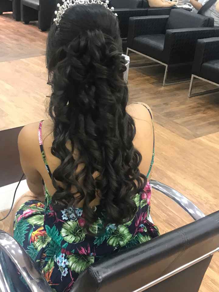 Fiz o teste da Make e do penteado - 1