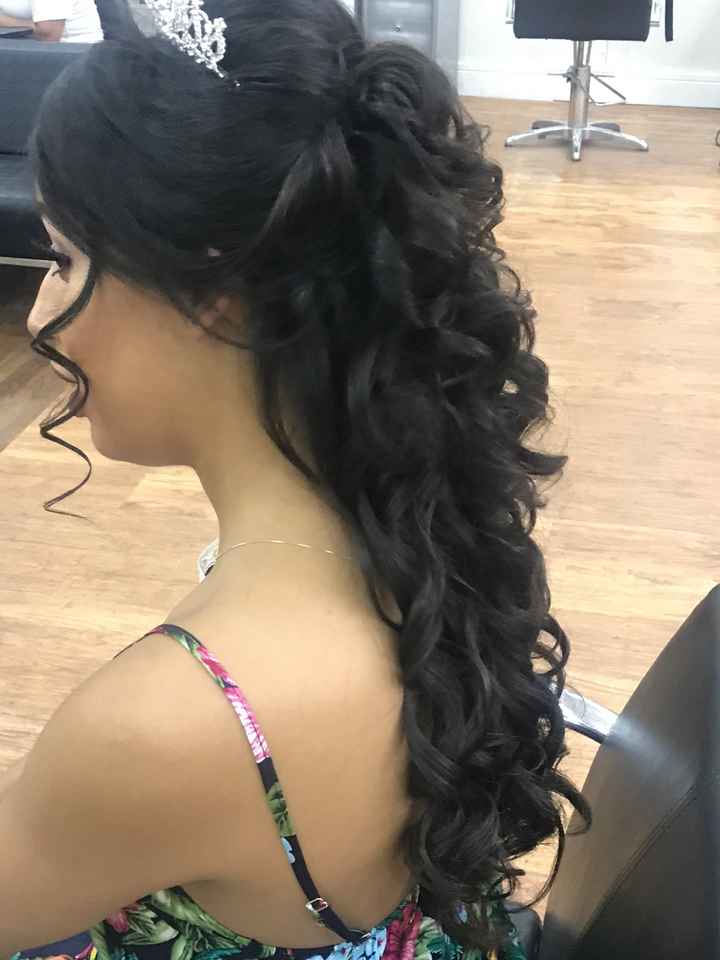 Fiz o teste da Make e do penteado - 2