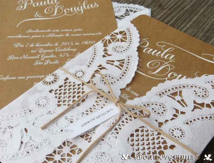 Convite Papel Kraft
