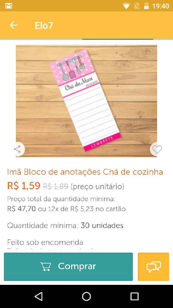 Chá/lembrancinhas - 2