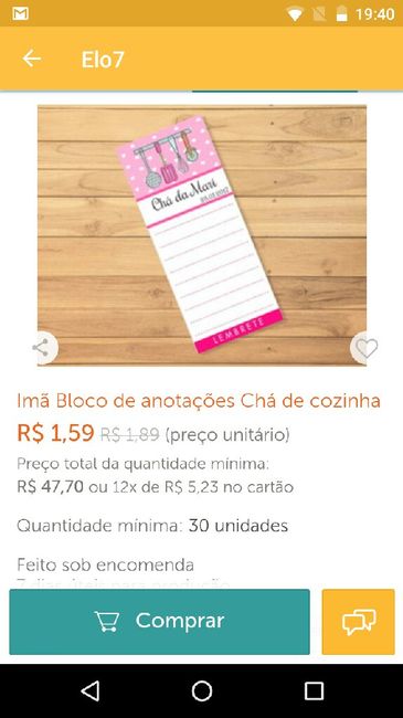 Chá/lembrancinhas - 2