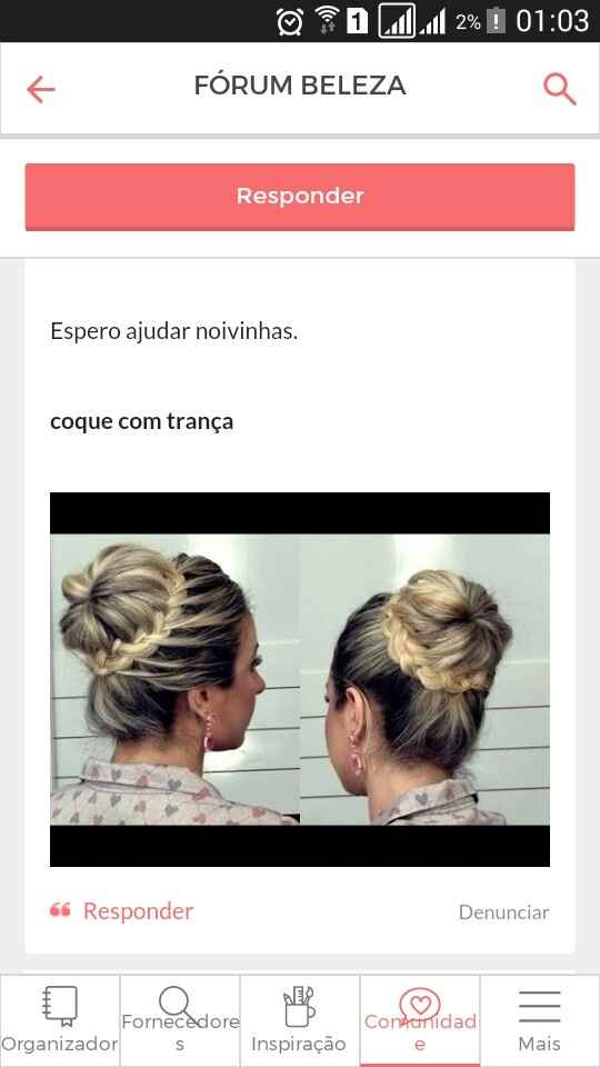 Modelo de cabelo para o dia do casamento. - 1