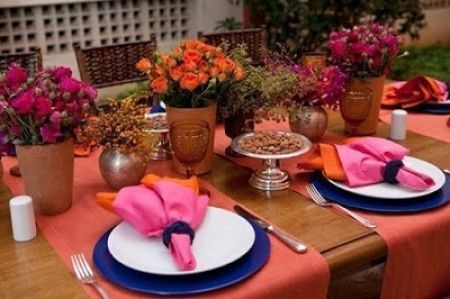 laranja e rosa