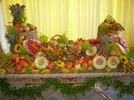 mesa de frutas