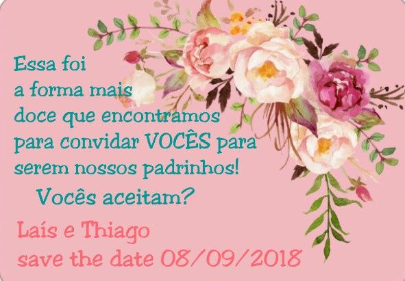 Convitinho econômico para padrinhos! Vem ver - 2