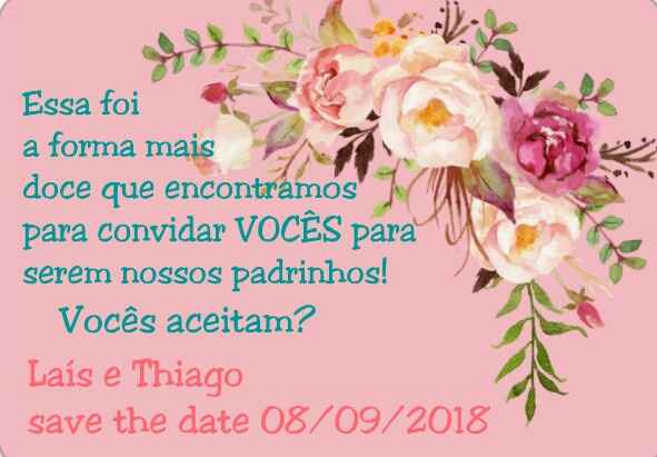 Convitinho econômico para padrinhos! Vem ver - 2