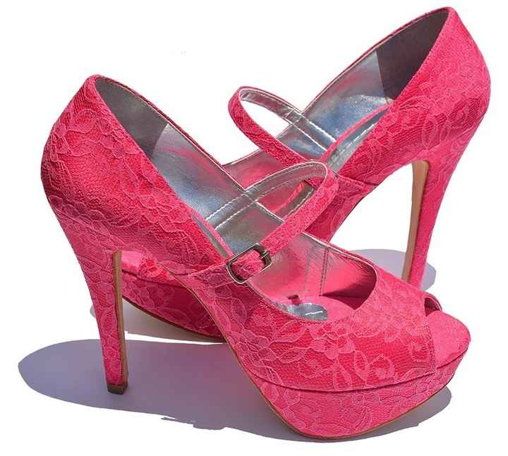 Peep toe pink rendado