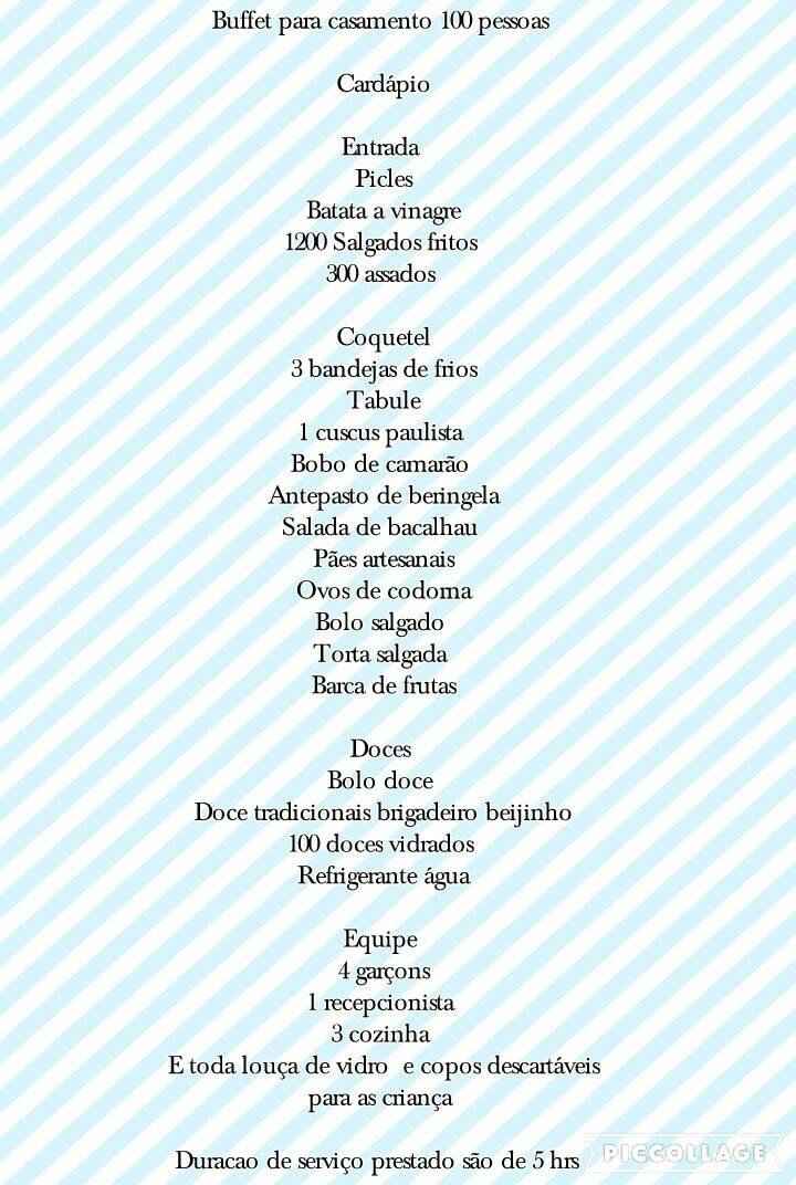 cardápio 