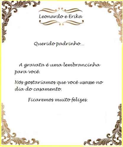 Vou presentear com a gravata da cor do casamento 