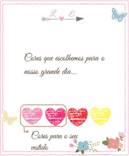 Cores do vestido 