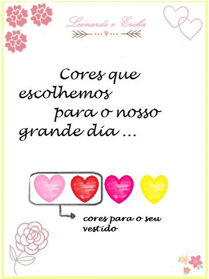 Cores do vestido 