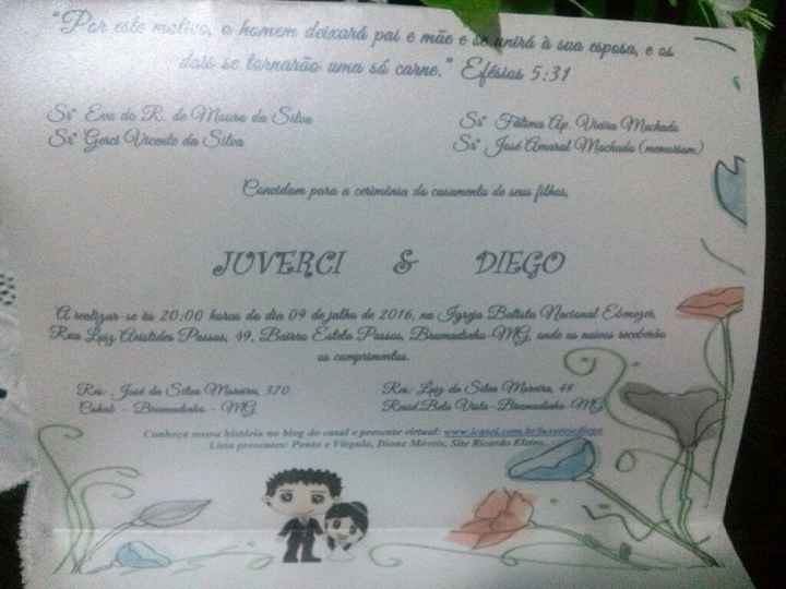Convite de casamento diy - 2