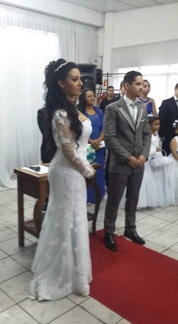 Eu e o noivo lindo esperando as alianças 