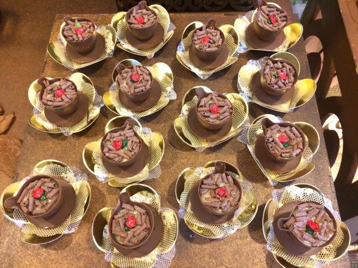 Xícaras de chocolate