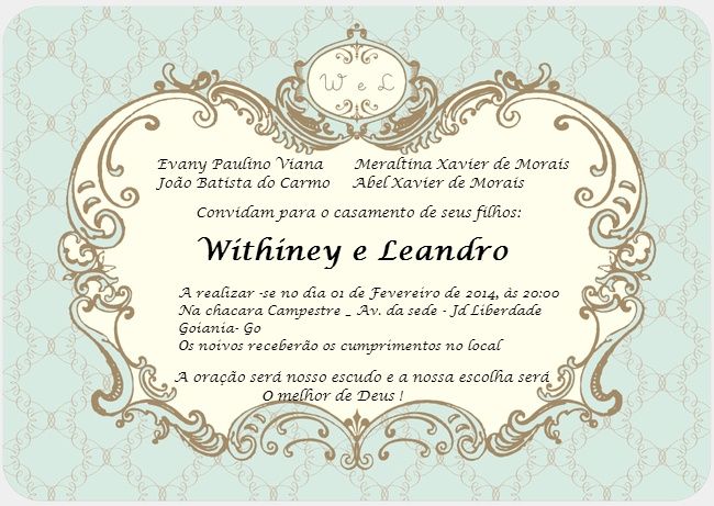 Convite casamento 