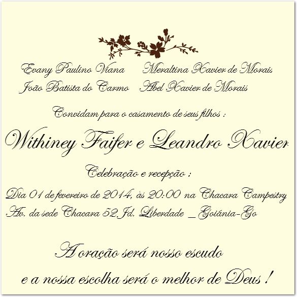 Convite casamento 