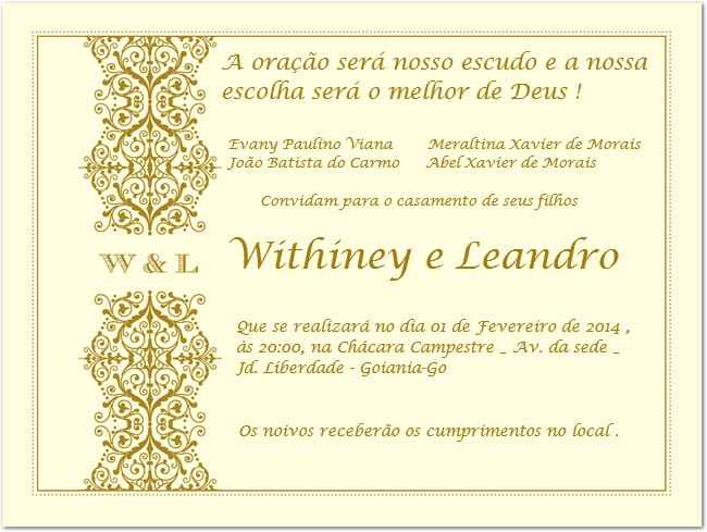 Convite casamento 