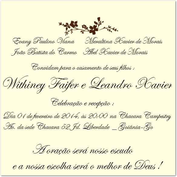 Convite casamento 