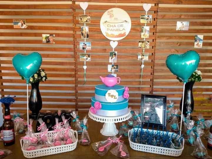 detalhes da decoração e doces