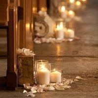 Velas e flores