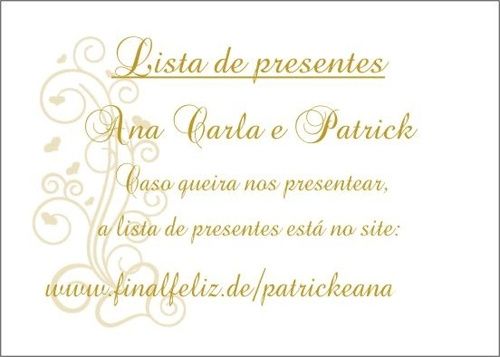Lista de presentes 1