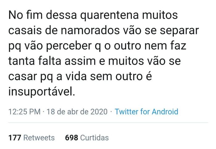 "Case-se com quem você passaria a quarentena!" 2