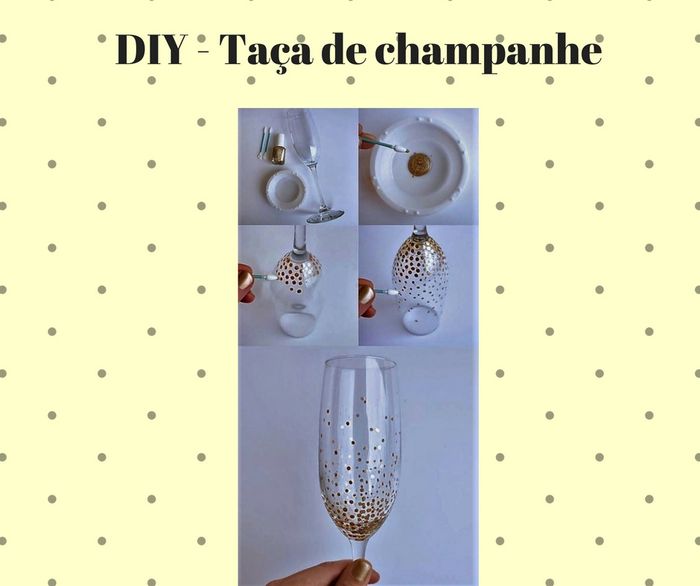 DIY taça de champanhe