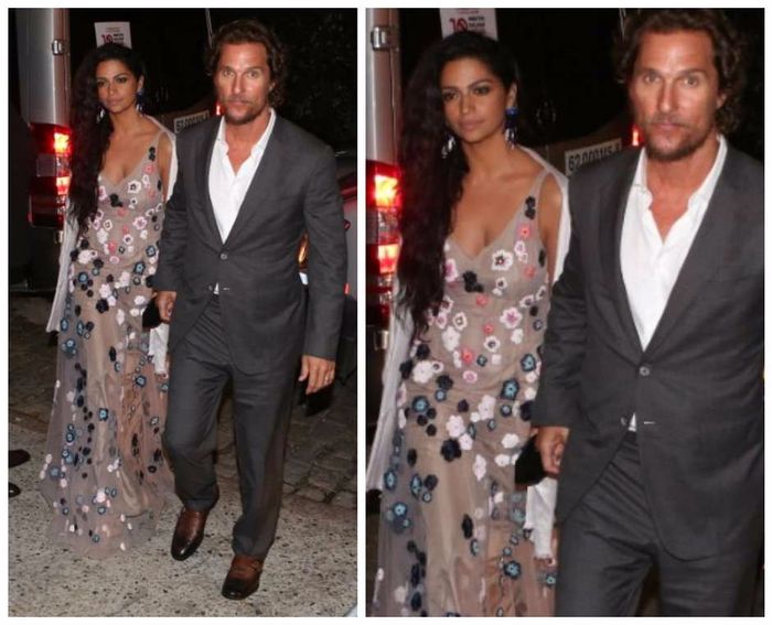 Camila Alves (adorei o vestido, super diferente) e Matthew McConaughey