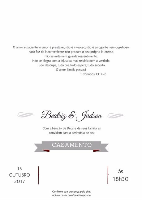 Arte do convite!