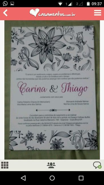 Convite de casamento= comprar ou fazer? - 2
