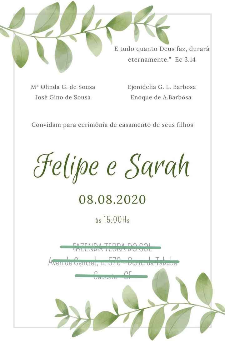 Casamento em 2 Meses: Convites Oficiais e Rústicos - 6