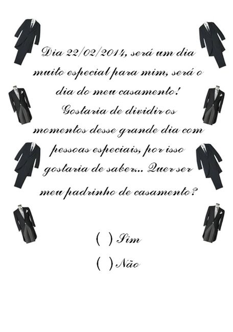 convite para padrinhos