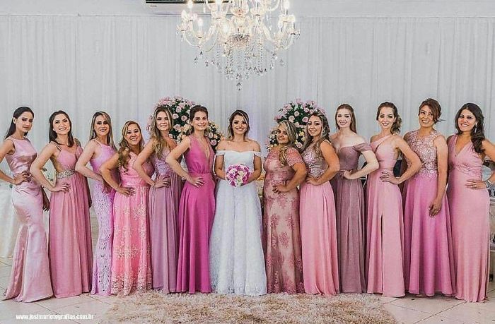 Cores das gravatas dos padrinhos e vestido das madrinhas 1