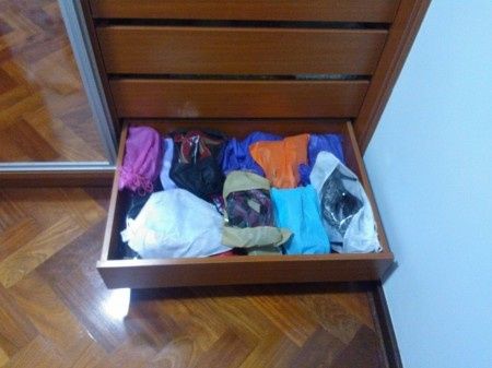 armazenando sapatos