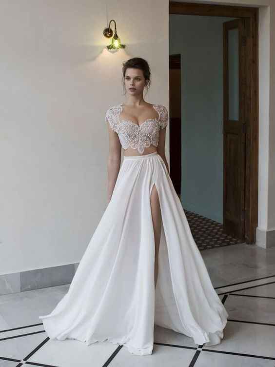 Vestido Moderno (estilo saia e blusa cropped)