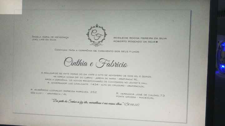 Convite casamento - 2