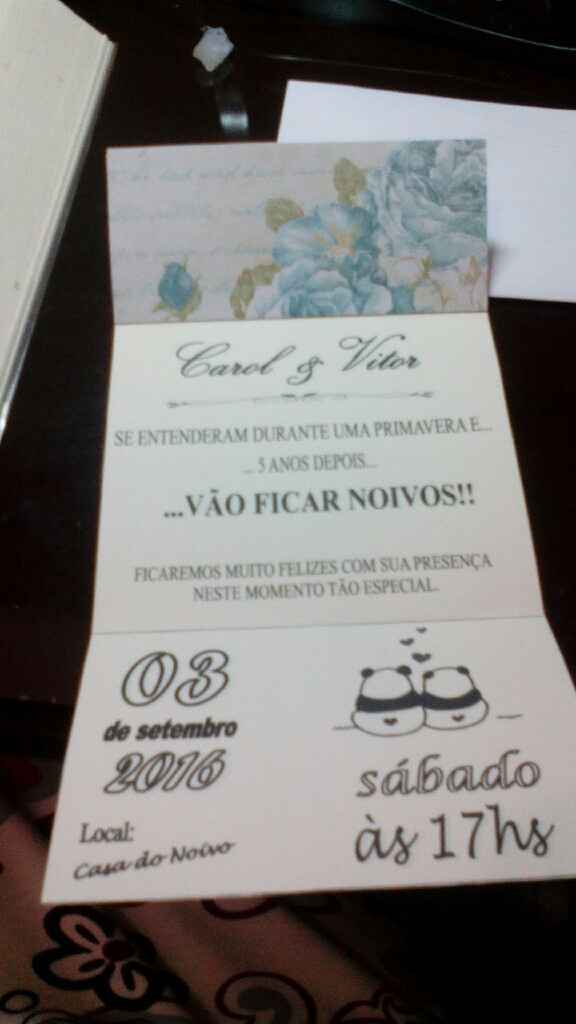 Dúvida na escolha  do convite de noivado- me ajudem - 1