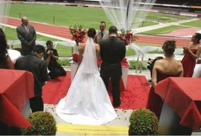 Casamento no estádio de futebol *.* - 9