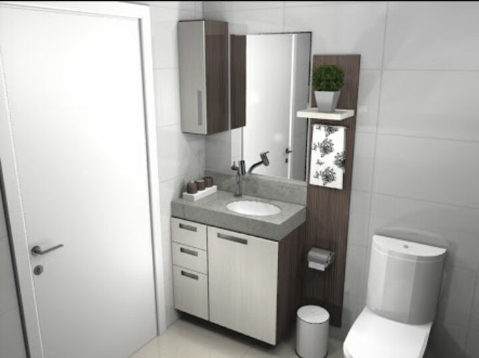 Banheiros pequenos de apartamentos : / - 17