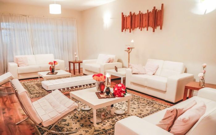Recepção já vem com esse luxo todo!