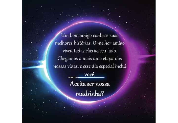 Convite para Madrinha Solteira