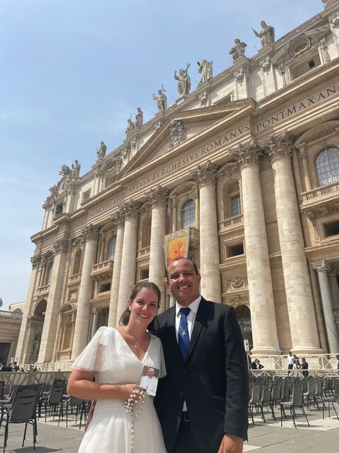 Benção papal aos recém casados - meu relato - 12