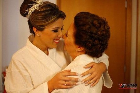 Com a mamãe