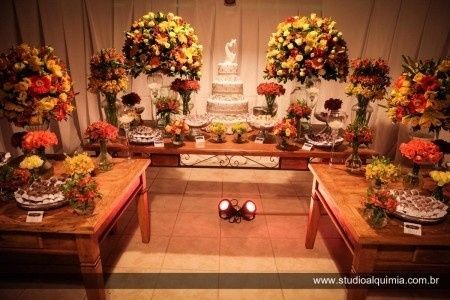 Decoração - amarelo e laranja