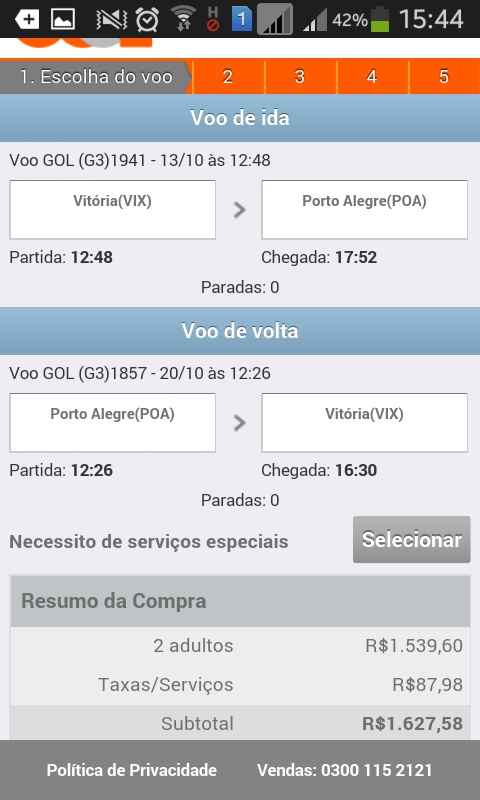 Partindo de Vitória